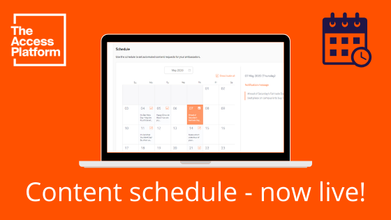 Introducing: content schedule